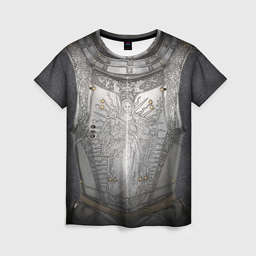 Женская футболка Броня серебряного рыцаря / 3D-принт – фото 1
