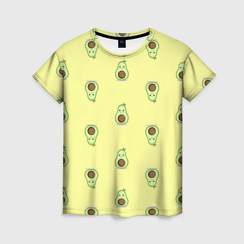 Женская футболка Авокадики паттерн / 3D-принт – фото 1