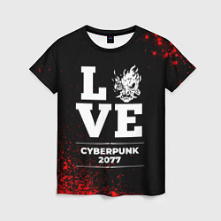 Футболка женская Cyberpunk 2077 Love Классика, цвет: 3D-принт