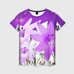 Женская футболка Flowers purple light