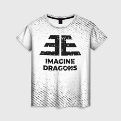 Футболка женская Imagine Dragons с потертостями на светлом фоне, цвет: 3D-принт