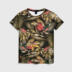 Женская футболка Райский сад цветы и фрукты