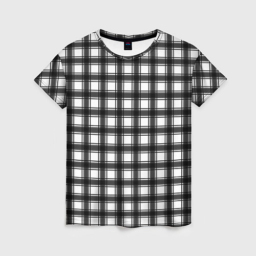 Женская футболка Black and white trendy checkered pattern / 3D-принт – фото 1