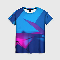 Женская футболка Абстрактные геометрические фигуры - Синий