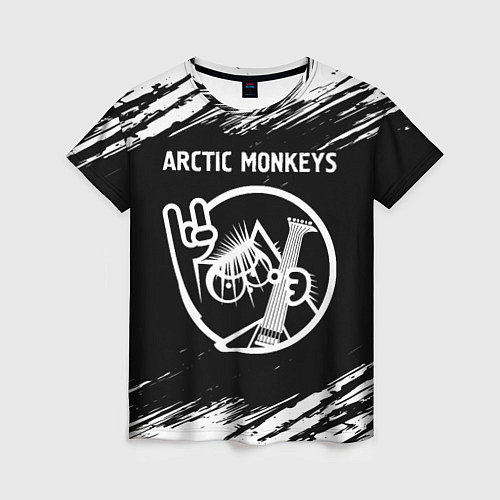 Женская футболка Arctic Monkeys - КОТ - Краски / 3D-принт – фото 1