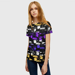 Футболка женская Американский футбол паттерн, цвет: 3D-принт — фото 2