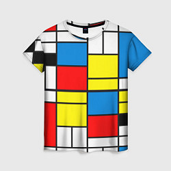 Женская футболка Texture of squares rectangles