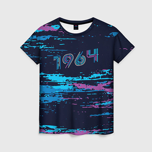 Женская футболка 1964 год рождения - НЕОН / 3D-принт – фото 1