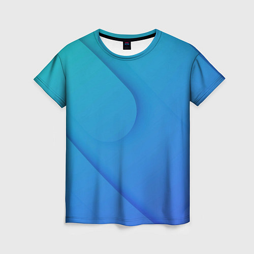 Женская футболка Голубой градиент / 3D-принт – фото 1