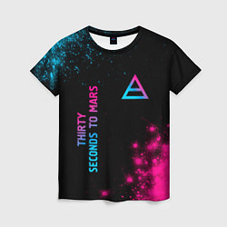Женская футболка Thirty Seconds to Mars Neon Gradient
