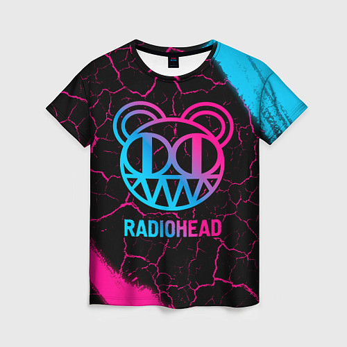 Женская футболка Radiohead - neon gradient / 3D-принт – фото 1