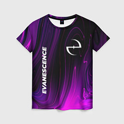 Женская футболка Evanescence violet plasma