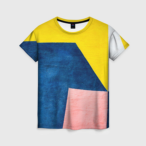 Женская футболка Абстрактный набор геометрических фигур - Жёлтый / 3D-принт – фото 1
