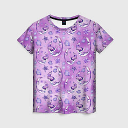 Женская футболка Танцующие русалки на фиолетовом
