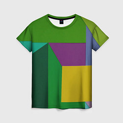 Женская футболка Абстрактный случайный набор геометрических фигур -