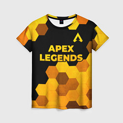 Футболка женская Apex Legends - gold gradient: символ сверху, цвет: 3D-принт