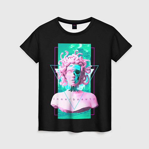 Женская футболка Бюст Горгоны / 3D-принт – фото 1