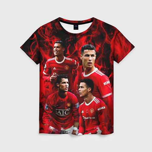 Женская футболка Криштиану Роналду Манчестер Юнайтед / 3D-принт – фото 1