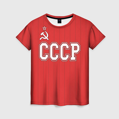 Женская футболка Союз Советских Социалистических Республик / 3D-принт – фото 1