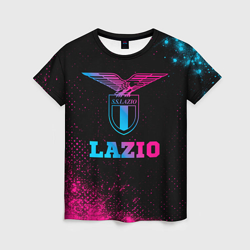 Женская футболка Lazio - neon gradient / 3D-принт – фото 1
