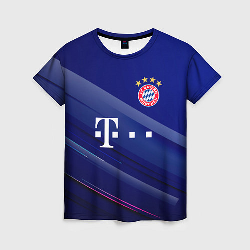 Женская футболка Bayern munchen Абстракция / 3D-принт – фото 1