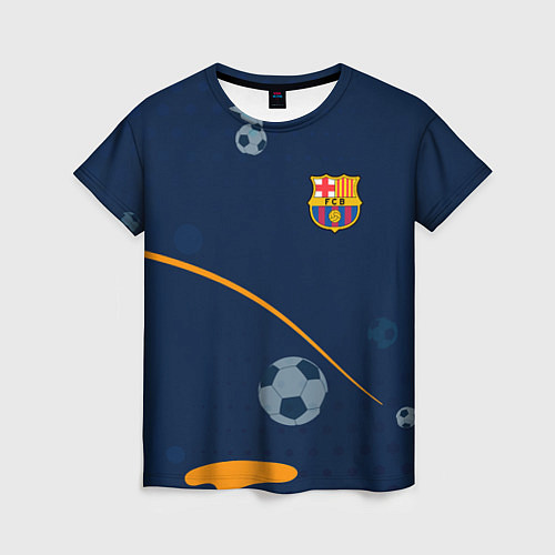 Женская футболка Barcelona Абстракция / 3D-принт – фото 1