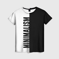 Женская футболка MINIMALISM - BLACK AND WHITE