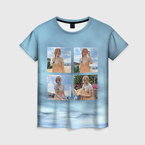 Женская футболка ROSE COLLAGE / 3D-принт – фото 1
