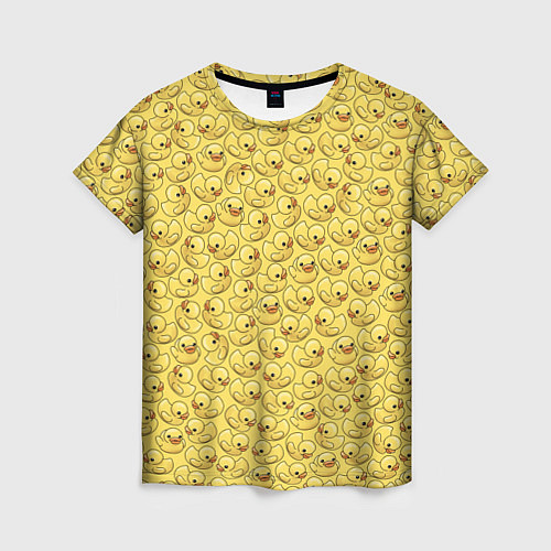 Женская футболка Утиный принт / 3D-принт – фото 1