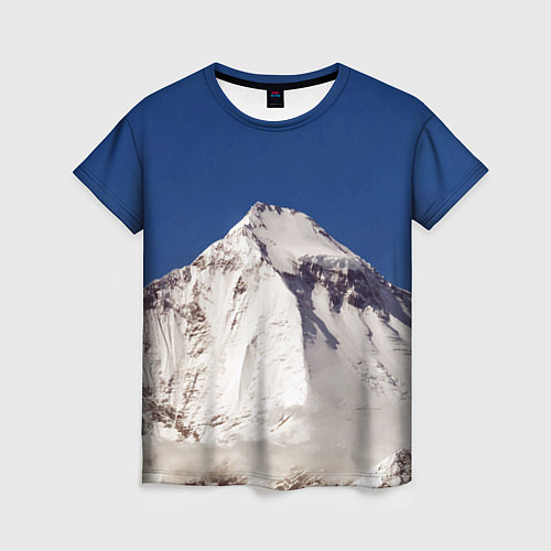 Женская футболка Дхаулагири - белая гора, Гималаи, 8167 м / 3D-принт – фото 1