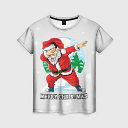 Футболка женская Dab Santa Merry Christmas, цвет: 3D-принт