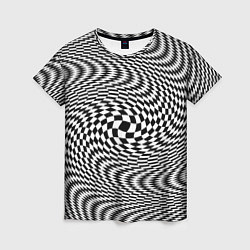 Женская футболка Гипнотическая спираль - оптическая иллюзия