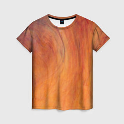 Женская футболка Огненно-оранжевая поверхность