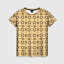 Женская футболка Объемные деревянные узоры