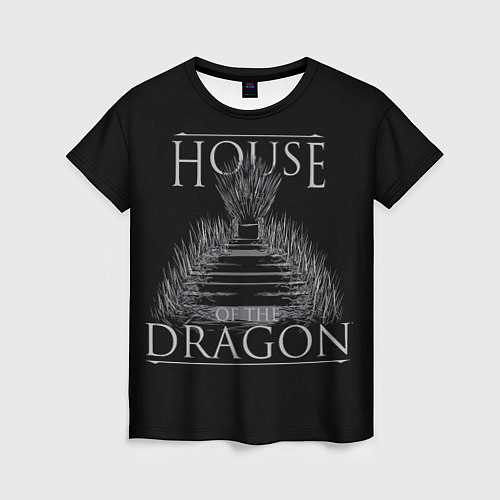 Женская футболка Дом Дракона Железный Трон / 3D-принт – фото 1