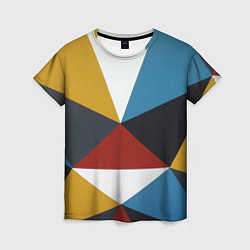 Женская футболка Абстрактный набор разноцветных геометрических фигу