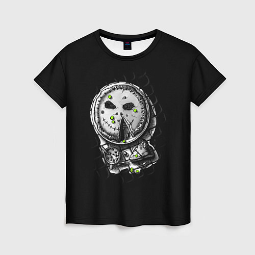 Женская футболка Криповый пирог на Хеллоуин / 3D-принт – фото 1
