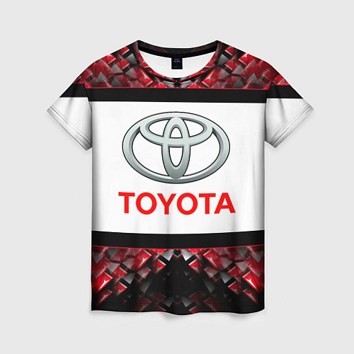 Женская футболка Toyota - абстракция - лого / 3D-принт – фото 1