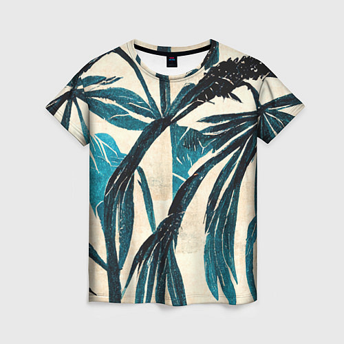 Женская футболка Винтажные пальмы / 3D-принт – фото 1