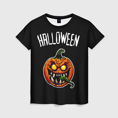 Женская футболка Halloween - светильник Джека / 3D-принт – фото 1