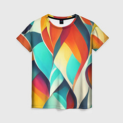 Женская футболка Красивые многоцветные узоры