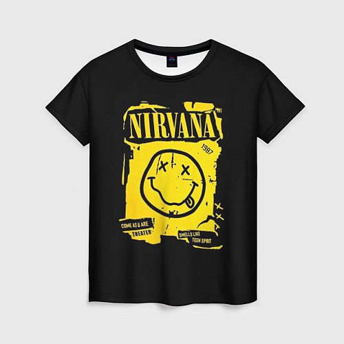Женская футболка Nirvana принт / 3D-принт – фото 1