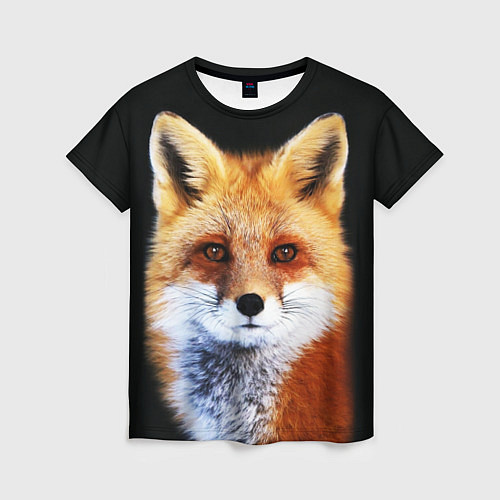 Женская футболка Лиса рыжулька / 3D-принт – фото 1