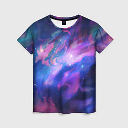 Женская футболка Космическое туманное сияние