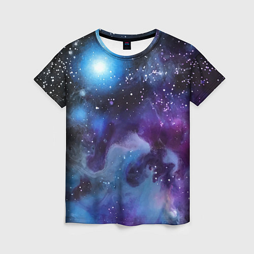 Женская футболка Дым вселенной / 3D-принт – фото 1