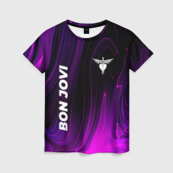 Женская футболка Bon Jovi violet plasma