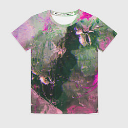 Футболка женская Абстрактные краски и силуэты, цвет: 3D-принт