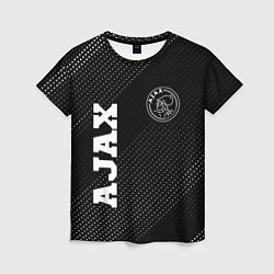 Женская футболка Ajax sport на темном фоне: надпись, символ
