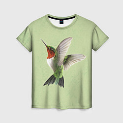 Футболка женская Одинокая колибри, цвет: 3D-принт