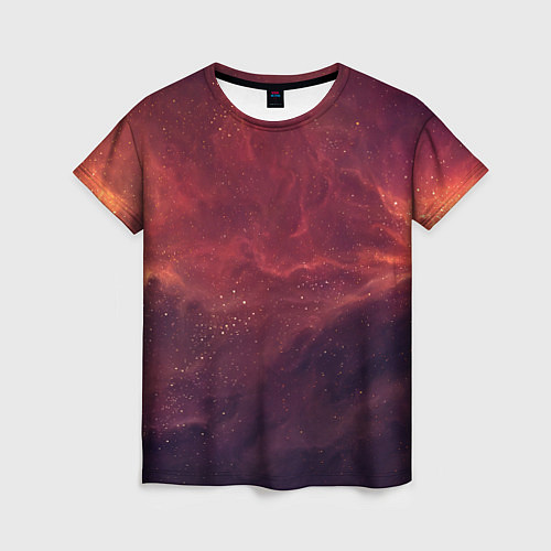 Женская футболка Галактический пожар / 3D-принт – фото 1